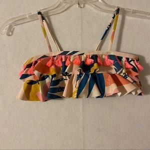 Beach Lingo swimsuit top Multi Color with Tassels girls swimsuit Top